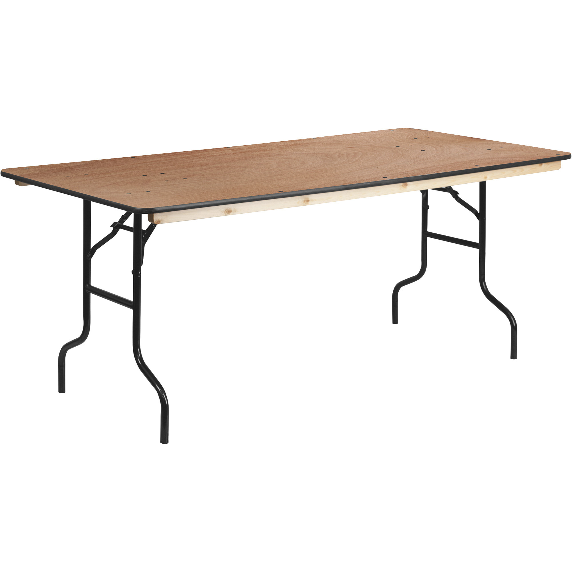 Flash Furniture Rectangular Wood Folding Table, Natural, 72in.L x 36in.W x 30in.H, Model# XA3672P